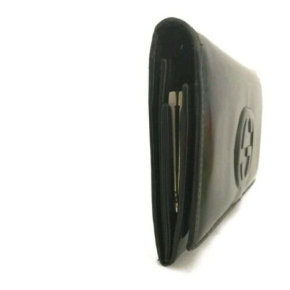 GUCCI Interlocking G Patent Leather Long Bifold Wallet /P3087. - Picture 6 of 6